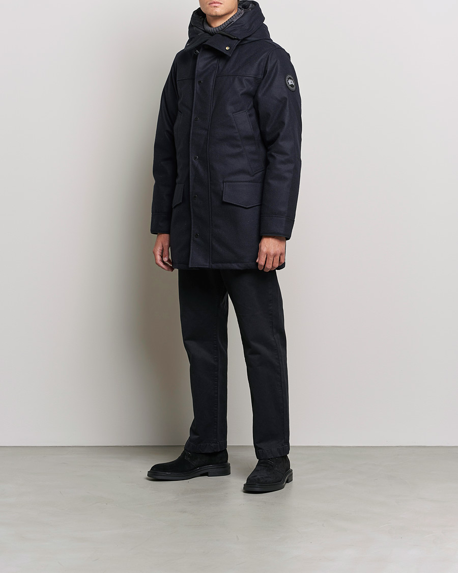 Heren | Jassen | Canada Goose Black Label | Canada Goose Langford Wool Parka Atlantic Navy Melange