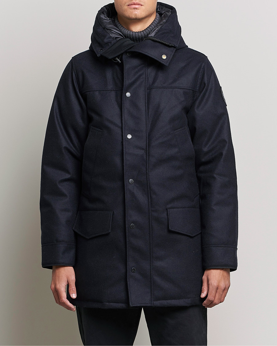 Heren | Canada Goose Black Label | Canada Goose Black Label | Canada Goose Langford Wool Parka Atlantic Navy Melange