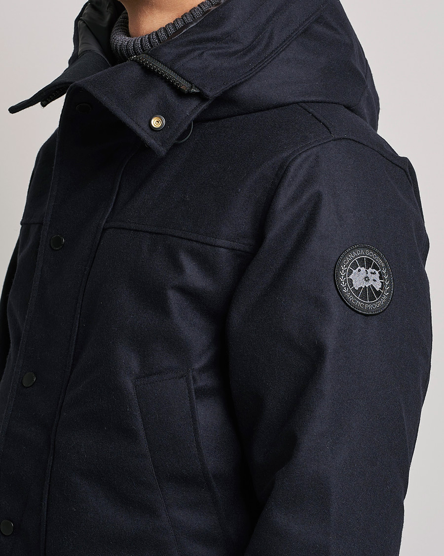 Heren | Jassen | Canada Goose Black Label | Canada Goose Langford Wool Parka Atlantic Navy Melange