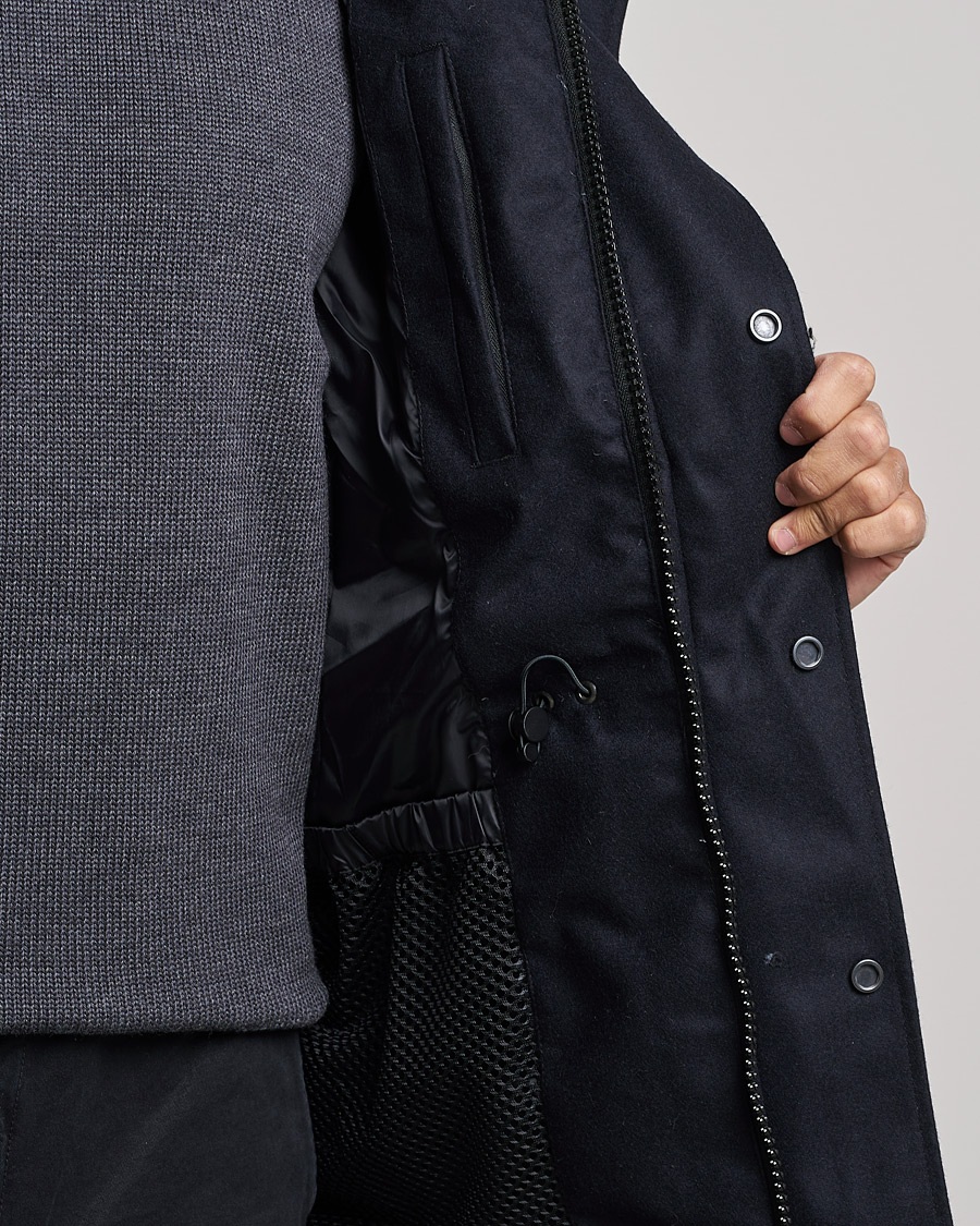 Heren | Jassen | Canada Goose Black Label | Canada Goose Langford Wool Parka Atlantic Navy Melange