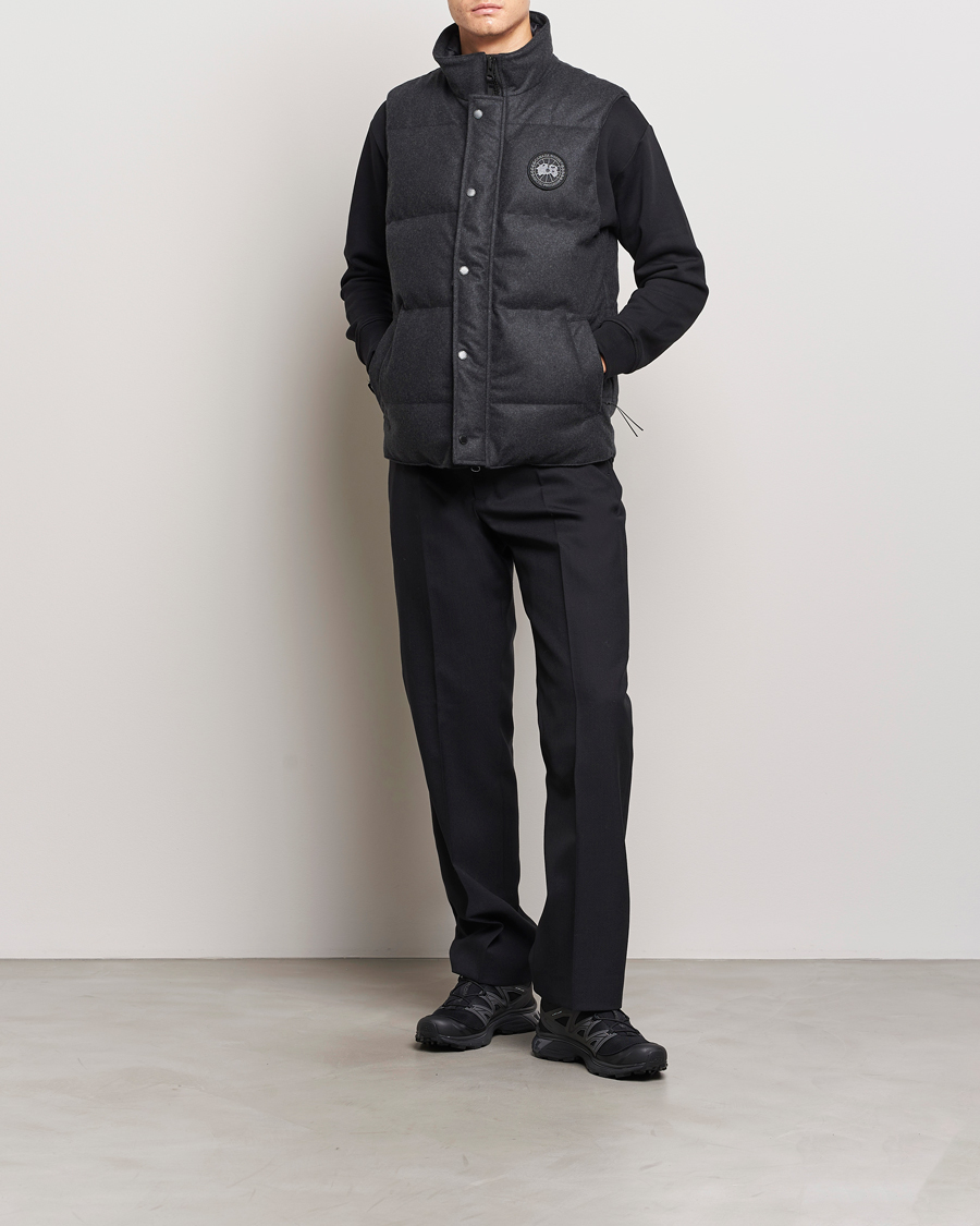 Heren | Jassen | Canada Goose Black Label | Canada Goose Garson Wool Vest Carbon Melange