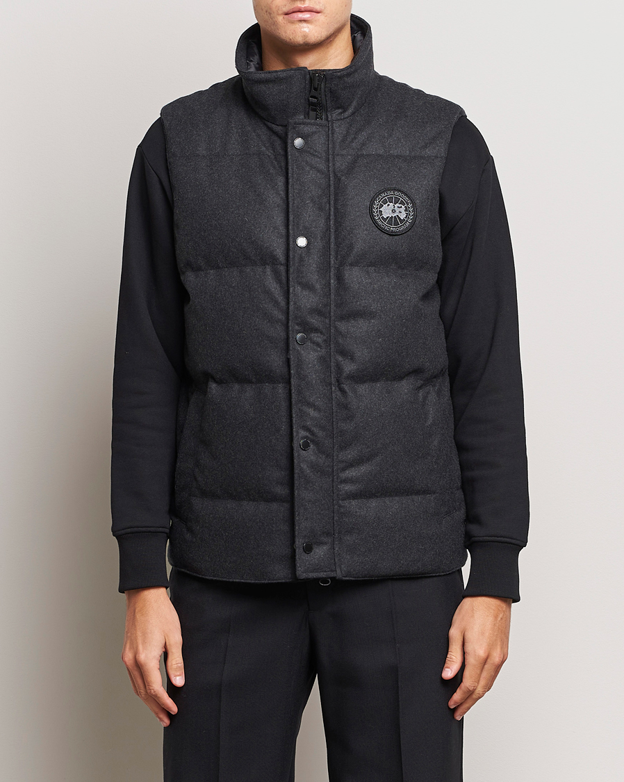 Heren | Jassen | Canada Goose Black Label | Canada Goose Garson Wool Vest Carbon Melange
