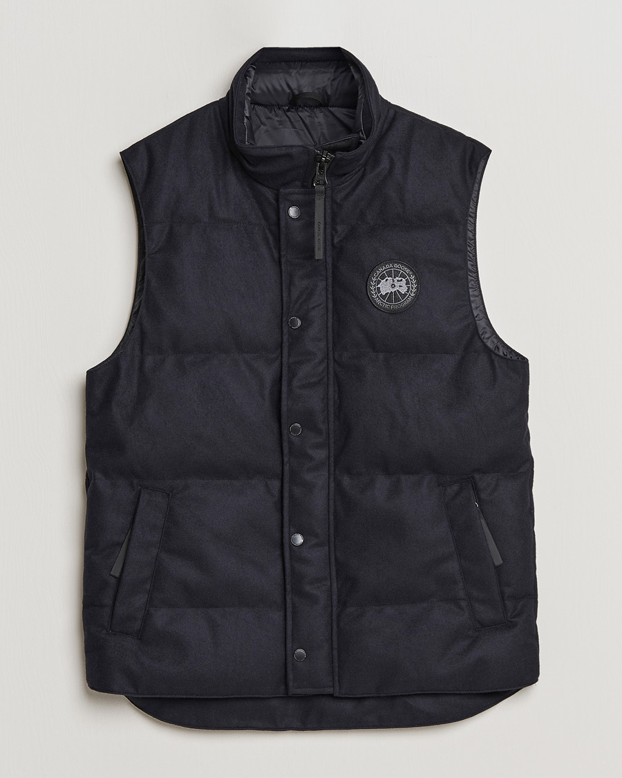 Heren | Gilets | Canada Goose Black Label | Canada Goose Garson Wool Vest Atlantic Navy Melange