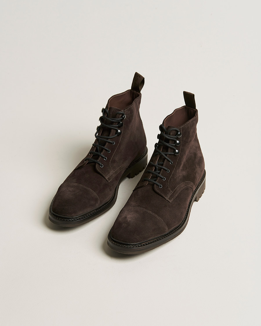 Heren | Loake 1880 Sedbergh Suede Derby Boot Dark Chocolate | Loake 1880 | Sedbergh Suede Derby Boot Dark Chocolate