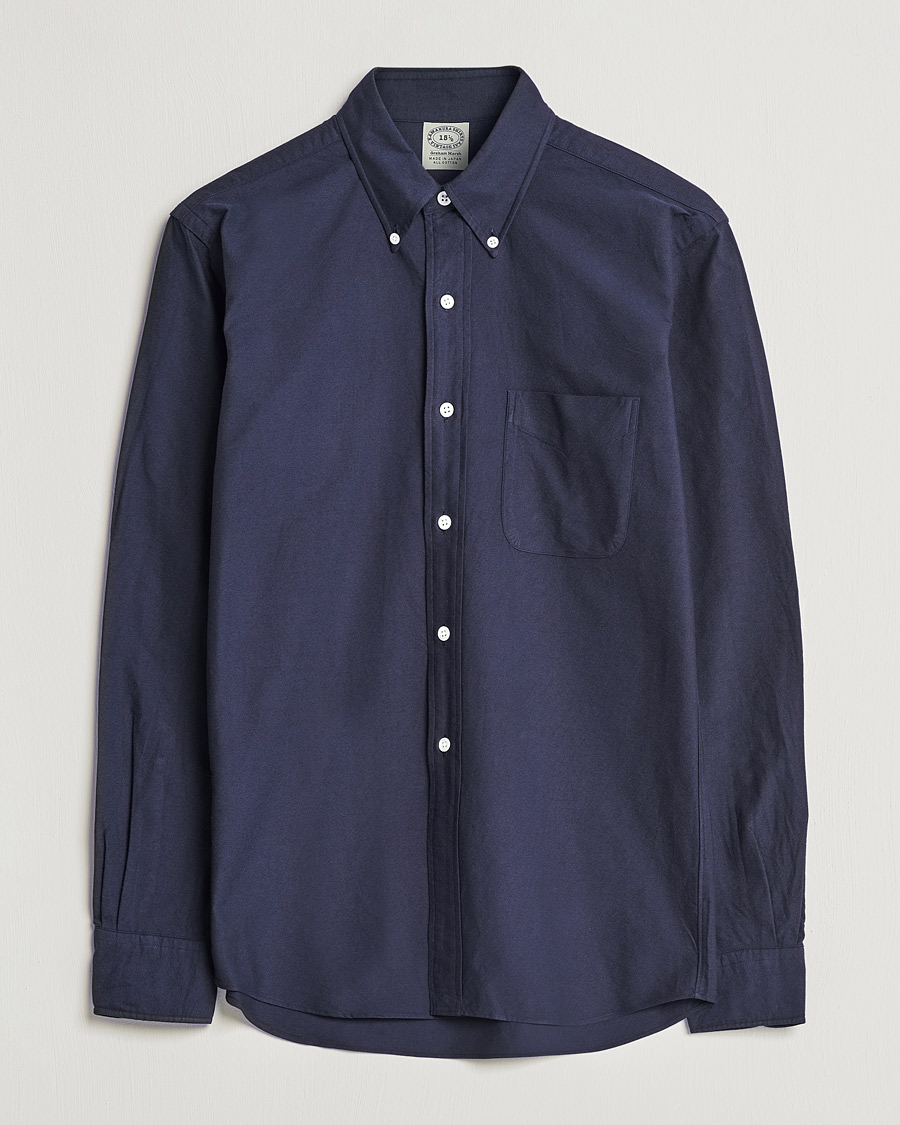 Heren | Overhemden | Kamakura Shirts | Vintage Ivy Oxford BD Shirt Navy