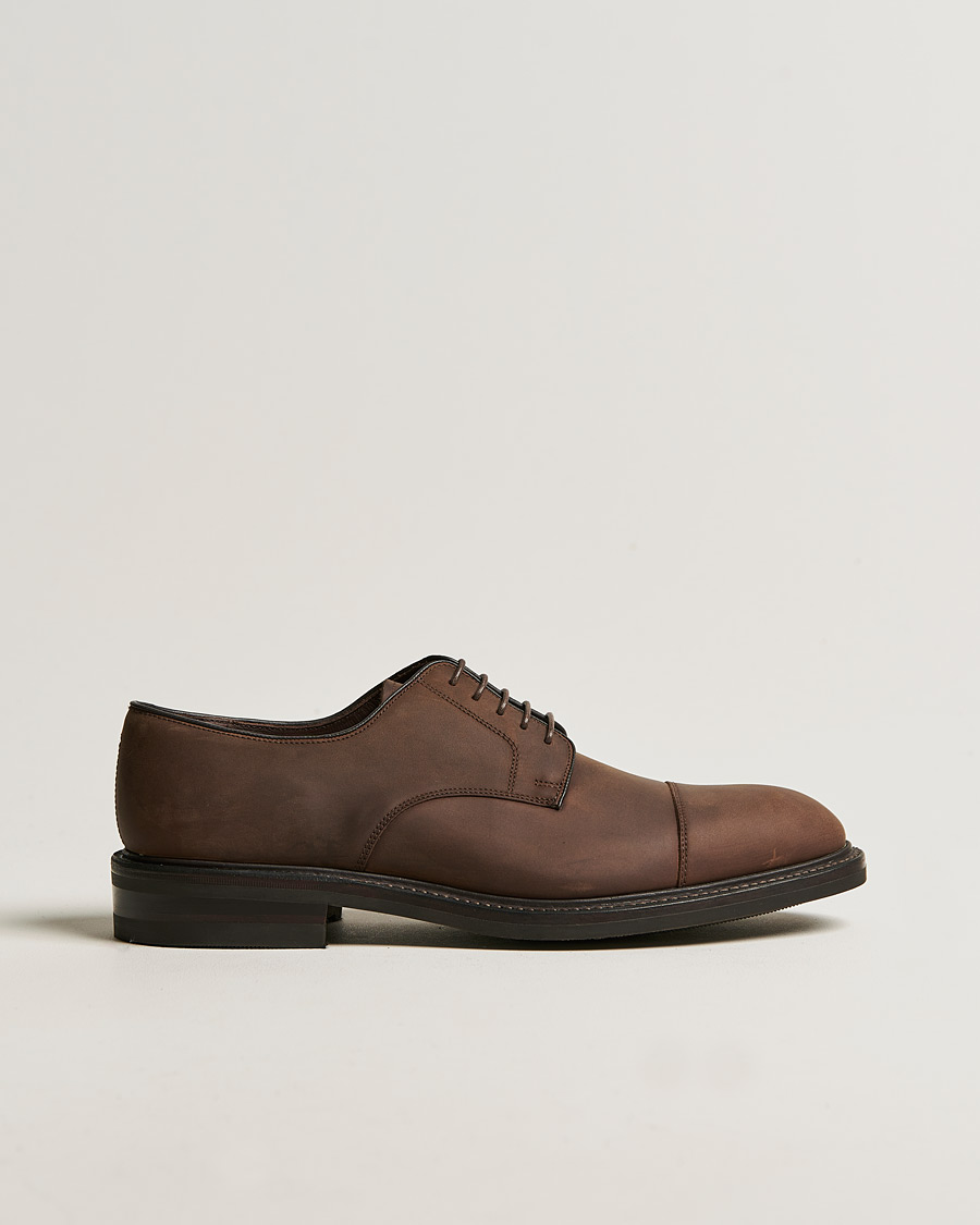 Heren | Loake 1880 Ampleforth Oiled Nubuck Toe-Cap Derby Brown | Loake 1880 | Ampleforth Oiled Nubuck Toe-Cap Derby Brown