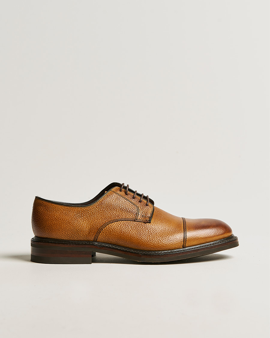 Heren | Loake 1880 Ampleforth Burnished Grain Toe-Cap Derby Chestnut | Loake 1880 | Ampleforth Burnished Grain Toe-Cap Derby Chestnut