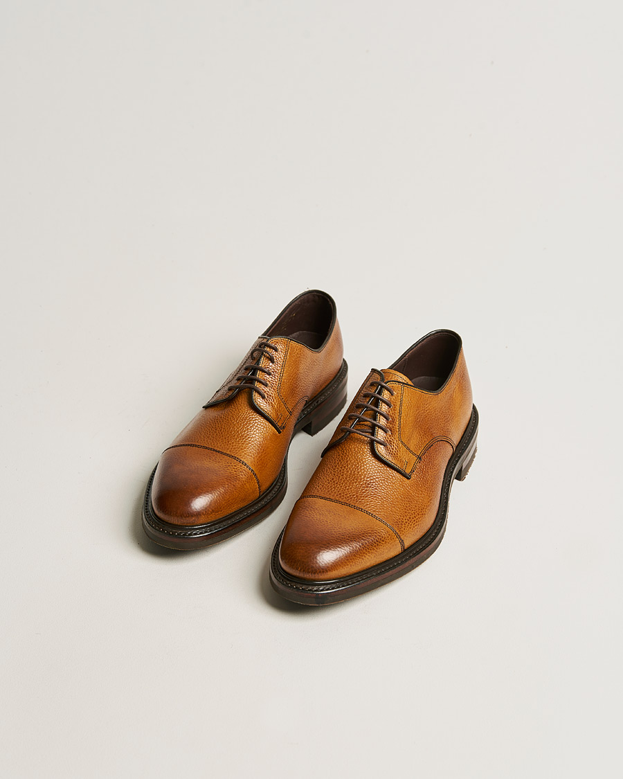 Heren | Loake 1880 Ampleforth Burnished Grain Toe-Cap Derby Chestnut | Loake 1880 | Ampleforth Burnished Grain Toe-Cap Derby Chestnut