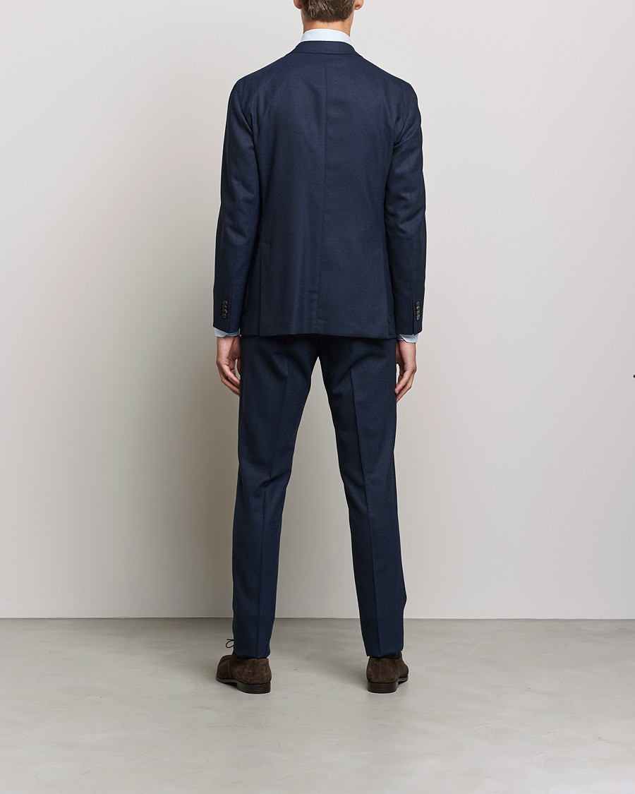 Heren | Pakken | Boglioli | K Jacket DB Flannel Suit Navy