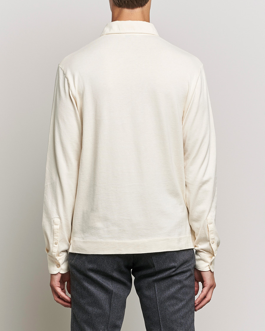 Heren | Truien | Boglioli | Long Sleeve Polo Shirt Off White