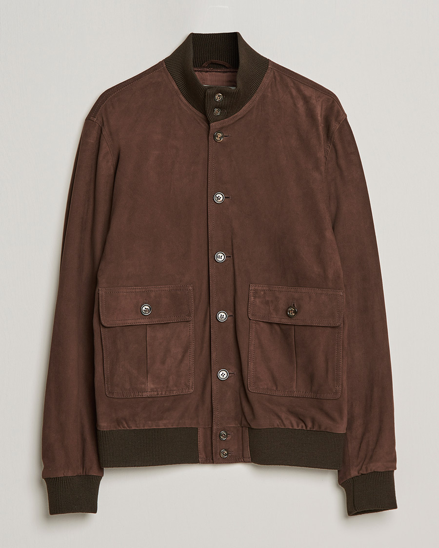 Heren | Jassen | Valstar | Valstarino Suede Jacket Dark Brown