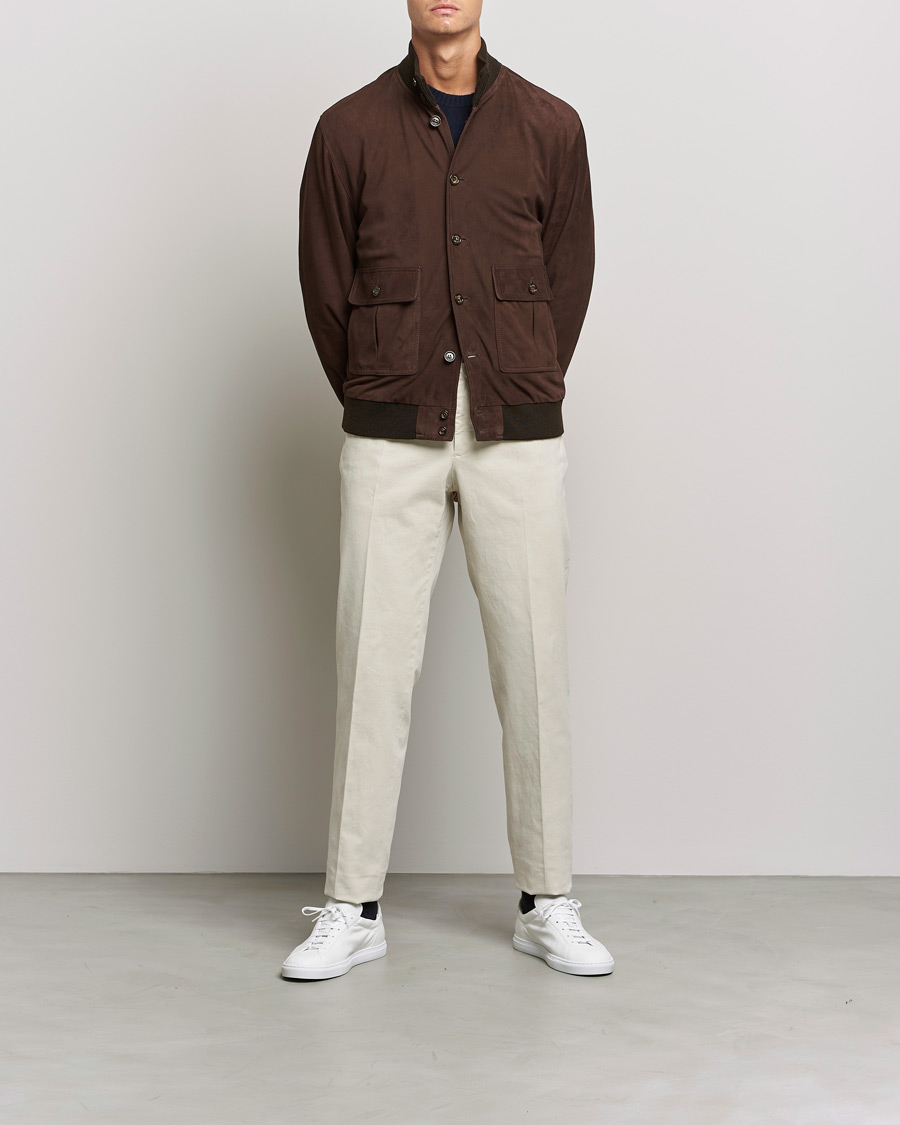 Heren | Jassen | Valstar | Valstarino Suede Jacket Dark Brown