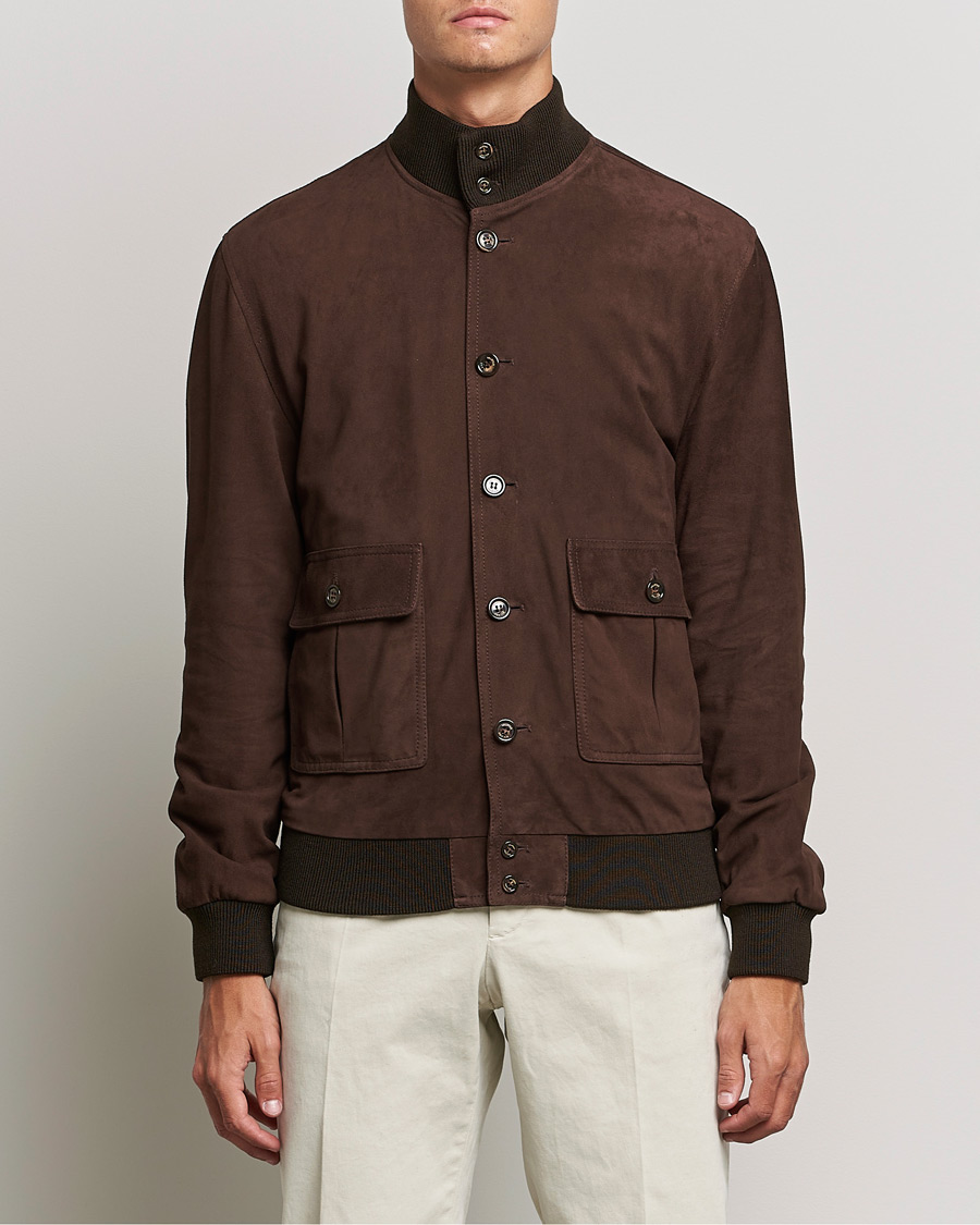 Heren | Jassen | Valstar | Valstarino Suede Jacket Dark Brown