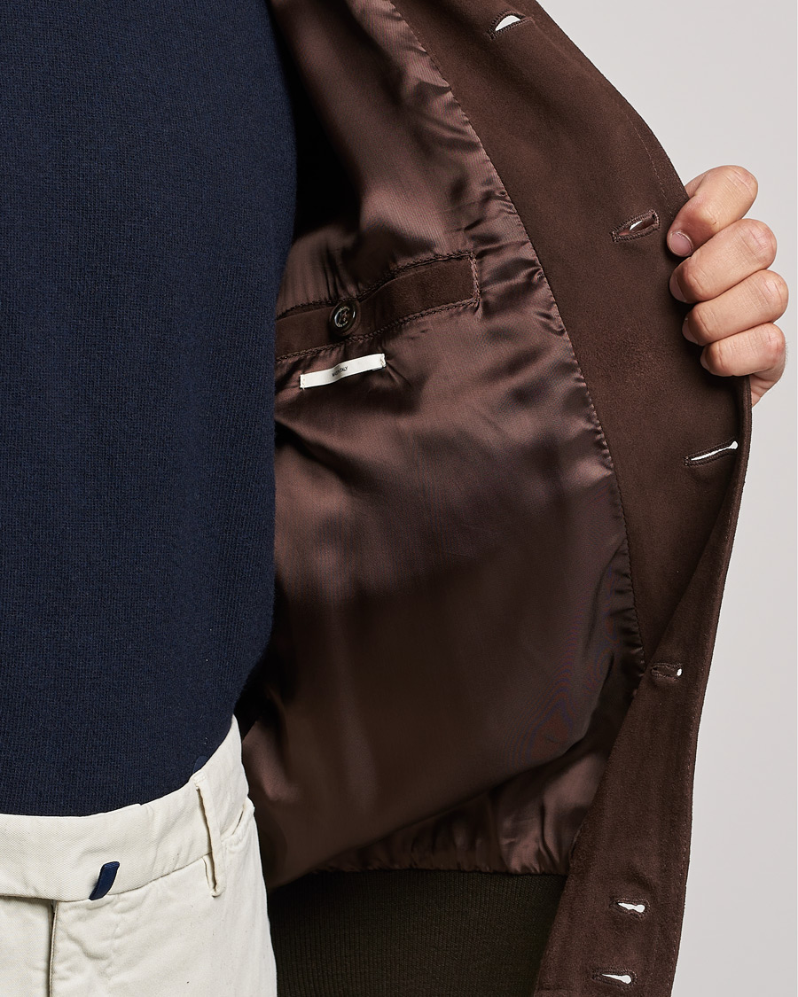 Heren | Jassen | Valstar | Valstarino Suede Jacket Dark Brown