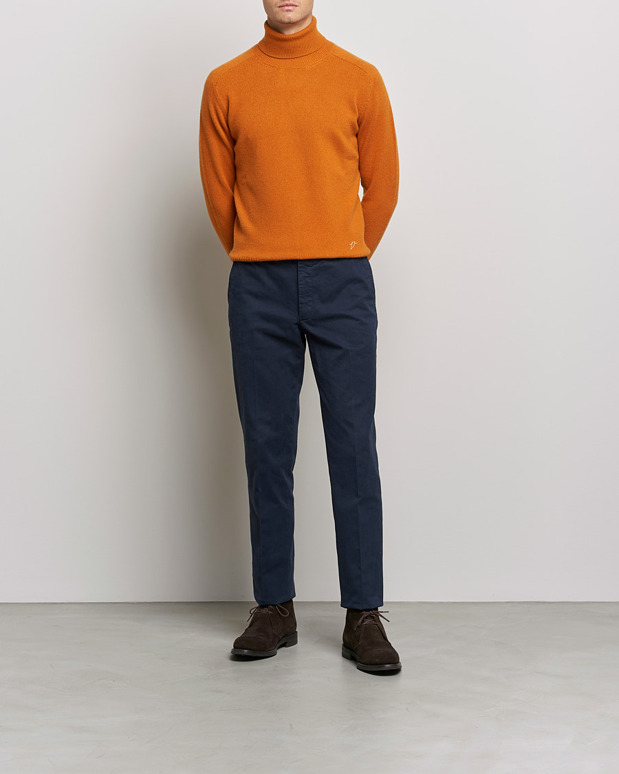 Heren | Truien | Valstar | Cariaggi Cashmere Rollneck Orange