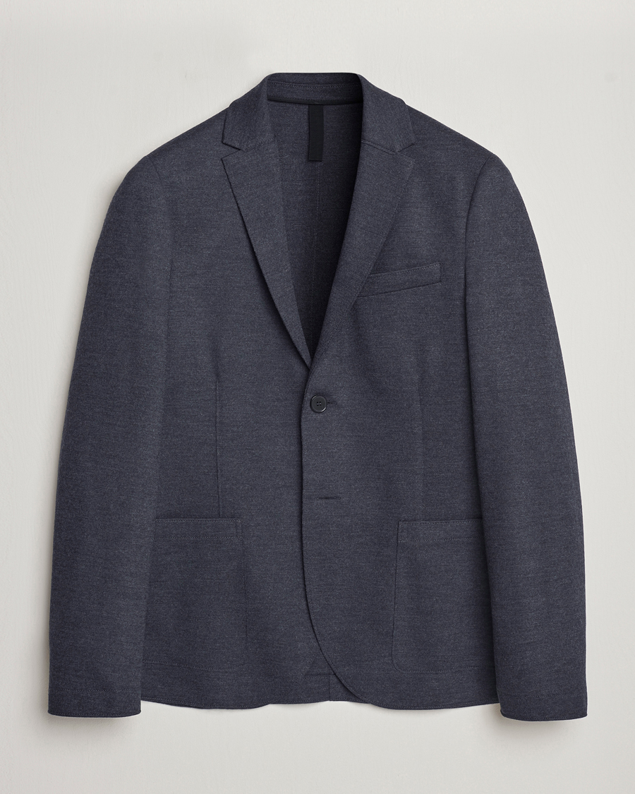 Heren | Blazers | Harris Wharf London | Two Button Vented Superfine Merino Blazer Anthracite
