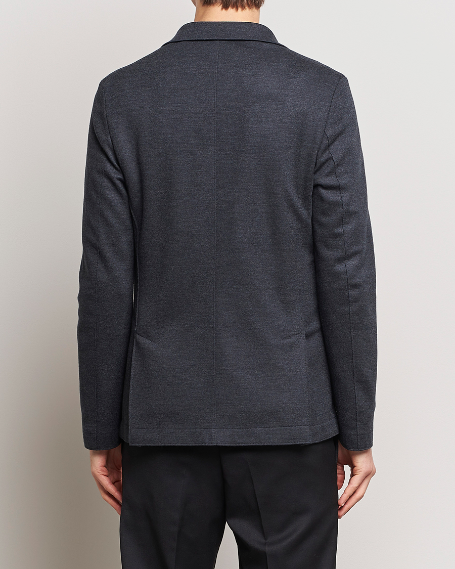Heren | Blazers | Harris Wharf London | Two Button Vented Superfine Merino Blazer Anthracite