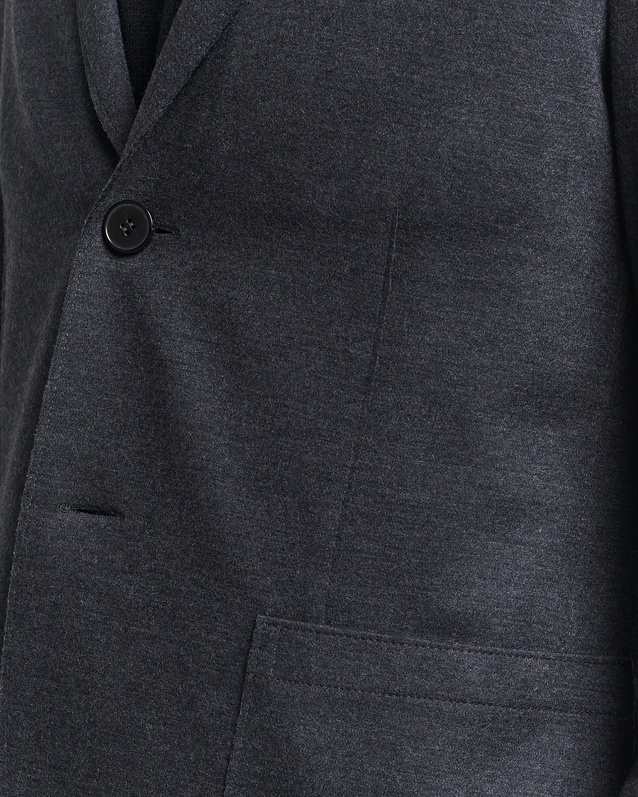 Heren | Blazers | Harris Wharf London | Two Button Vented Superfine Merino Blazer Anthracite