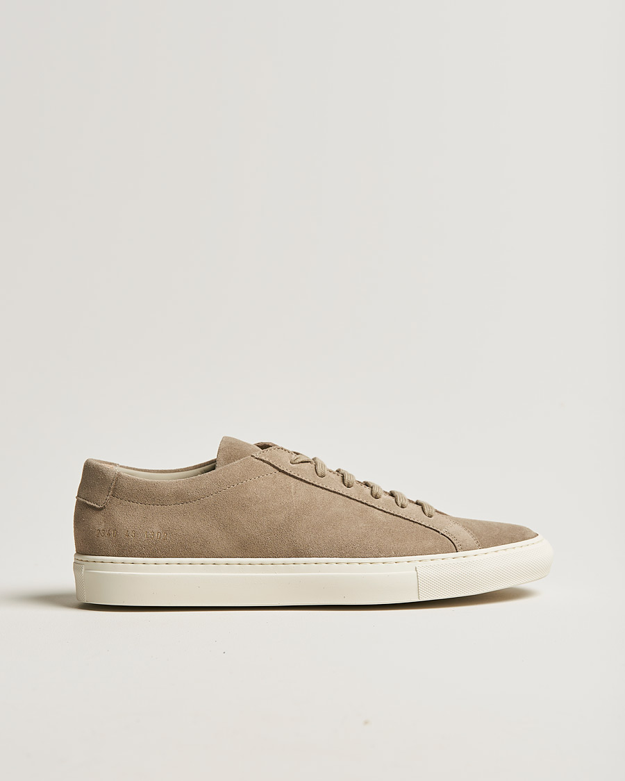 Heren | Common Projects Original Achilles Suede Sneaker Tan | Common Projects | Original Achilles Suede Sneaker Tan