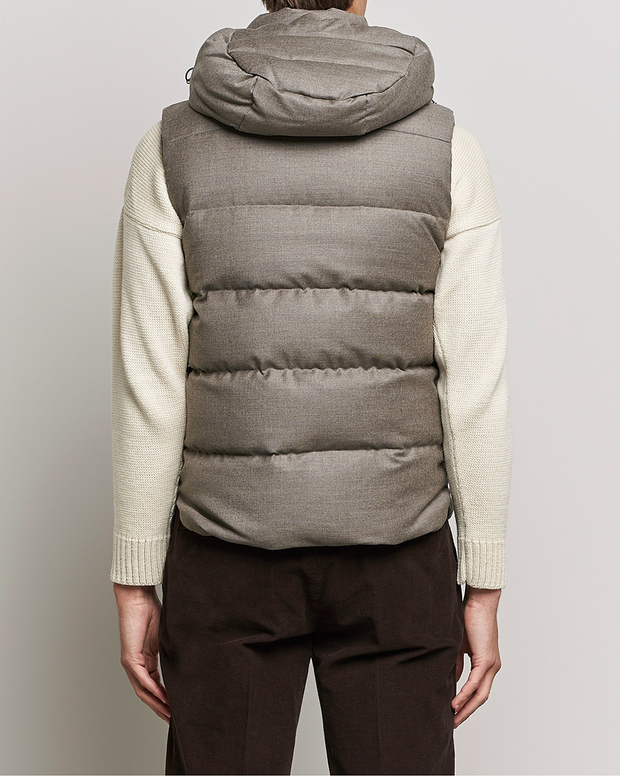 Heren | Jassen | MooRER | Fire Wool/Cashmere Hooded Vest Beige