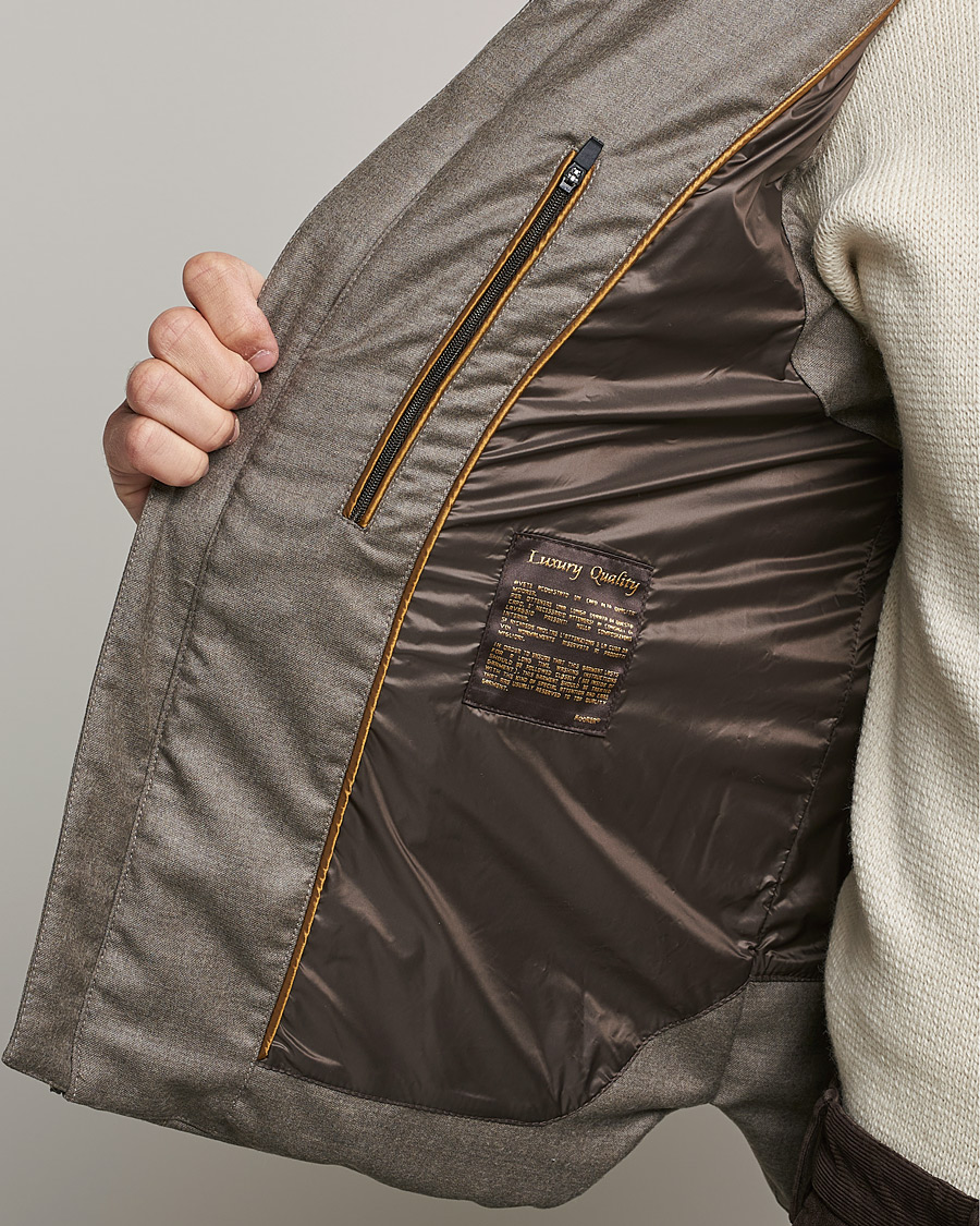 Heren | Jassen | MooRER | Fire Wool/Cashmere Hooded Vest Beige