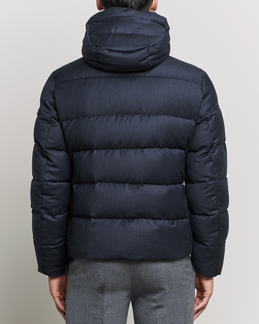 Heren | Jassen | MooRER | Brett Wool/Cashmere Hooded Jacket Blue Grey