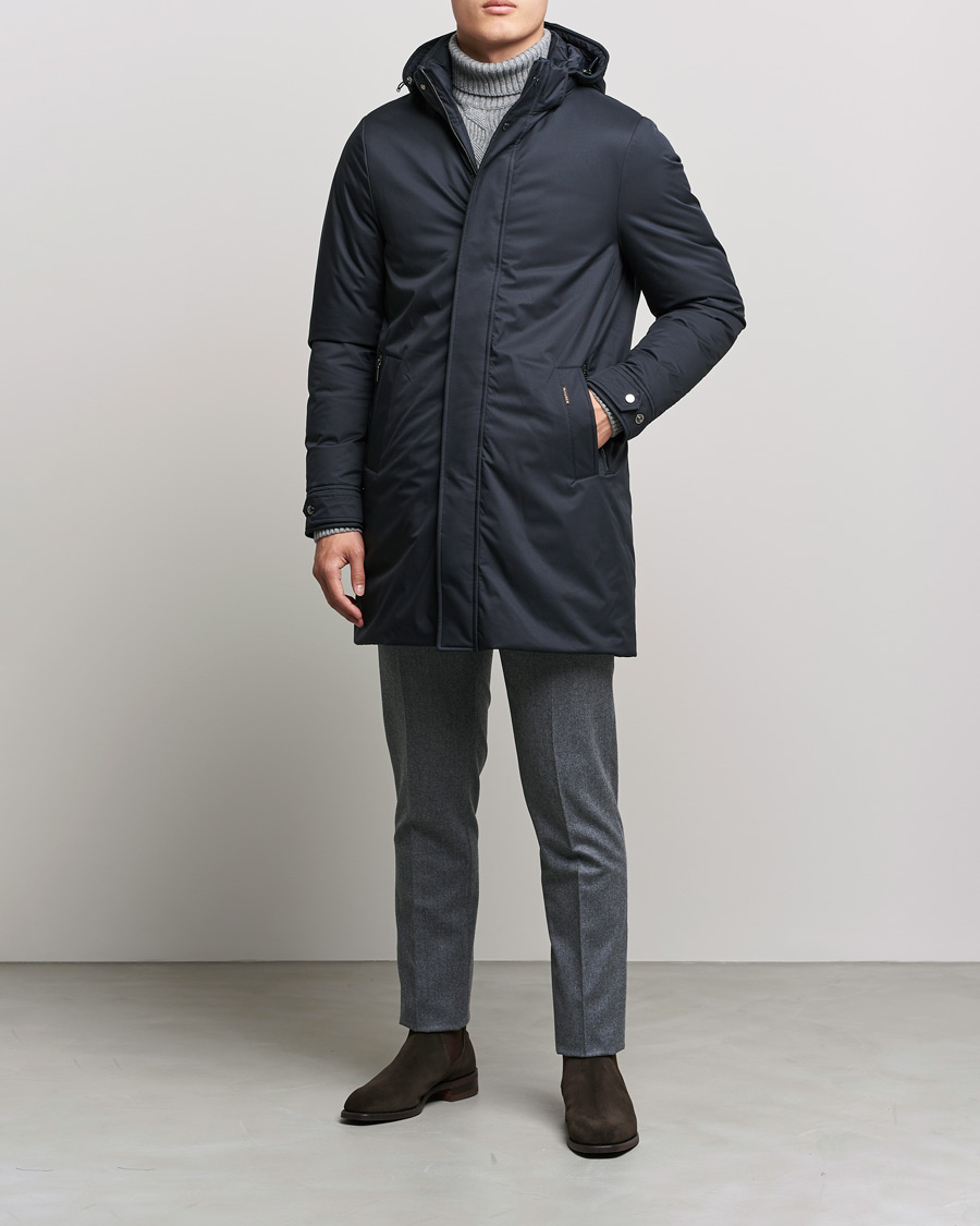 Heren | Jassen | MooRER | Vermont Waterproof Padded Parka Navy