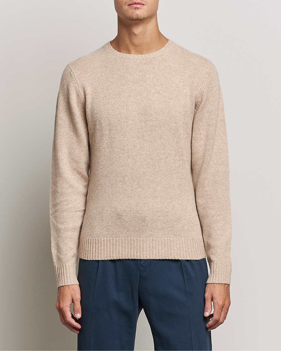 Heren | Truien | Stenströms | Yak/Merino Crew Neck Beige