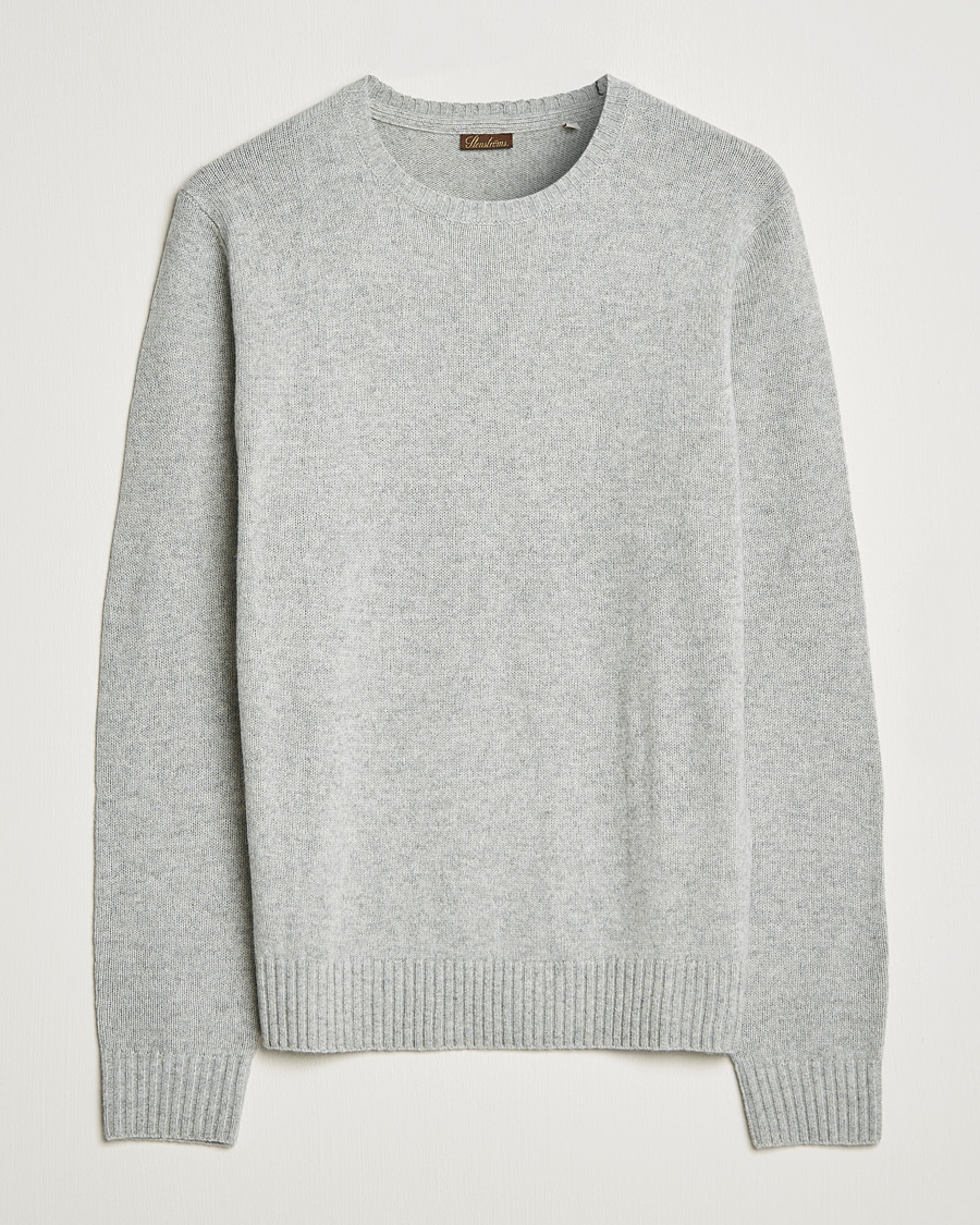 Heren | Truien | Stenströms | Yak/Merino Crew Neck Grey
