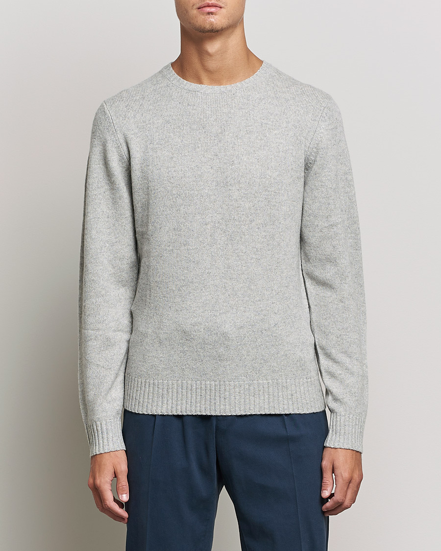 Heren | Truien | Stenströms | Yak/Merino Crew Neck Grey