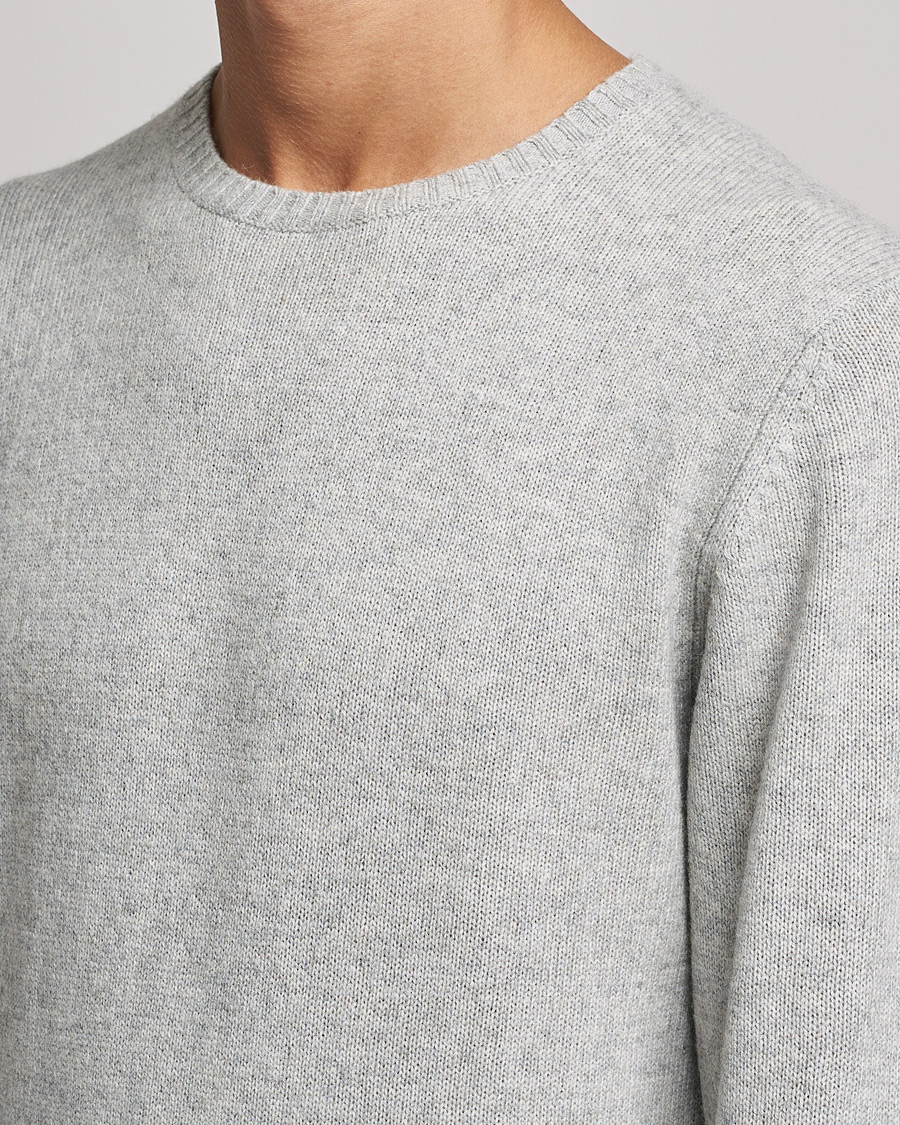 Heren | Truien | Stenströms | Yak/Merino Crew Neck Grey