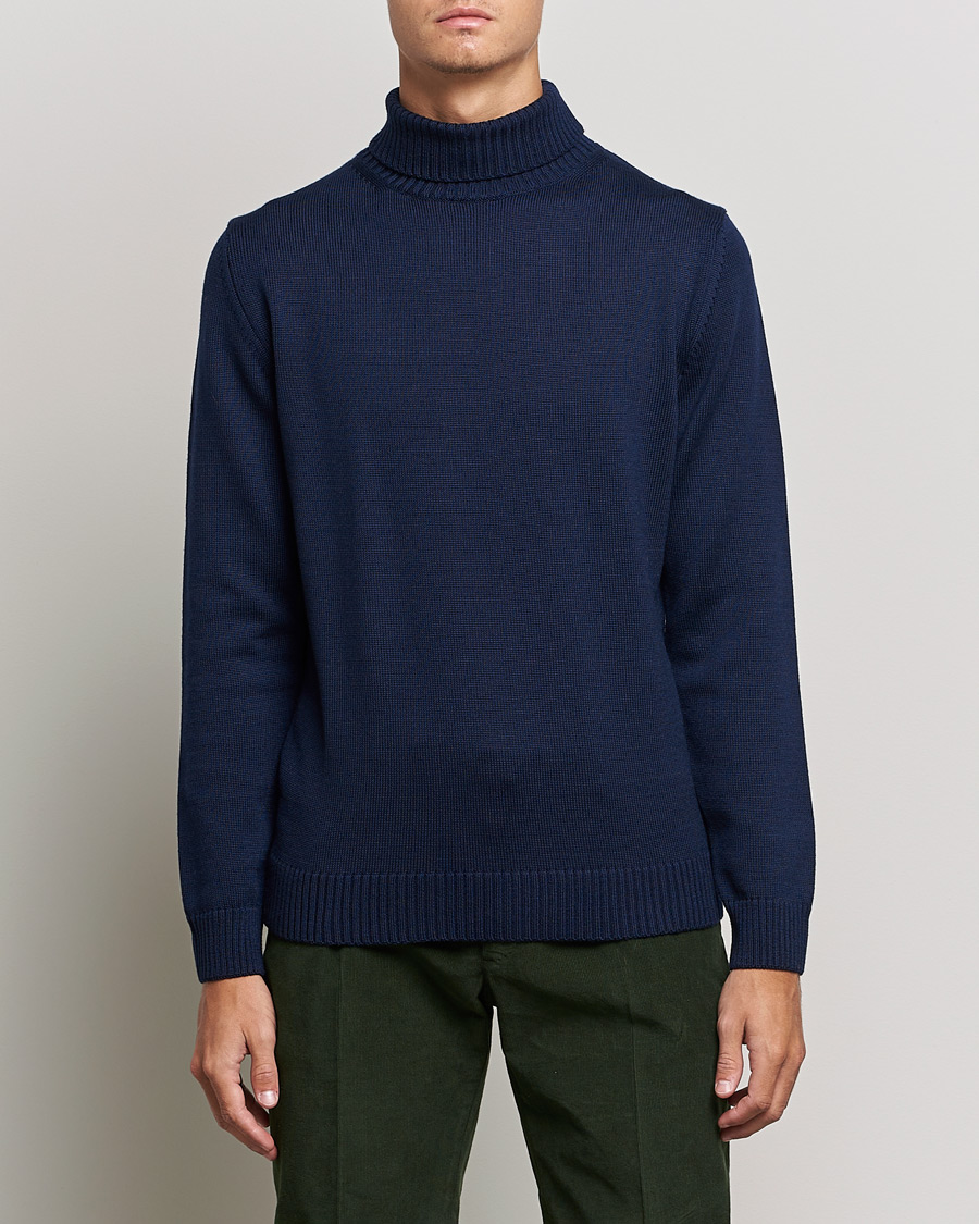 Heren | Stenströms | Stenströms | Chunky Merino Rollneck Navy
