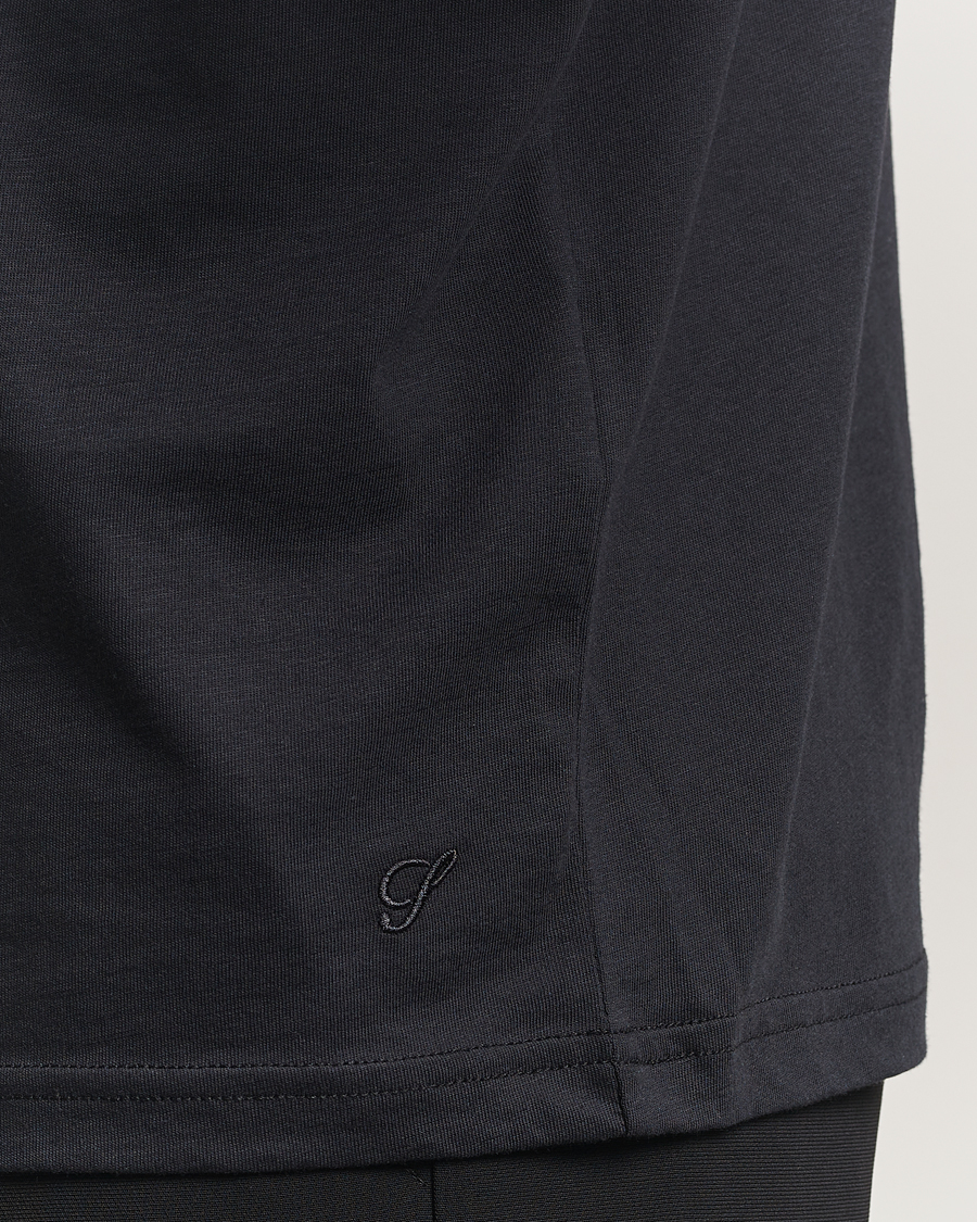 Heren | T-shirts | Stenströms | Solid Cotton T-Shirt Black