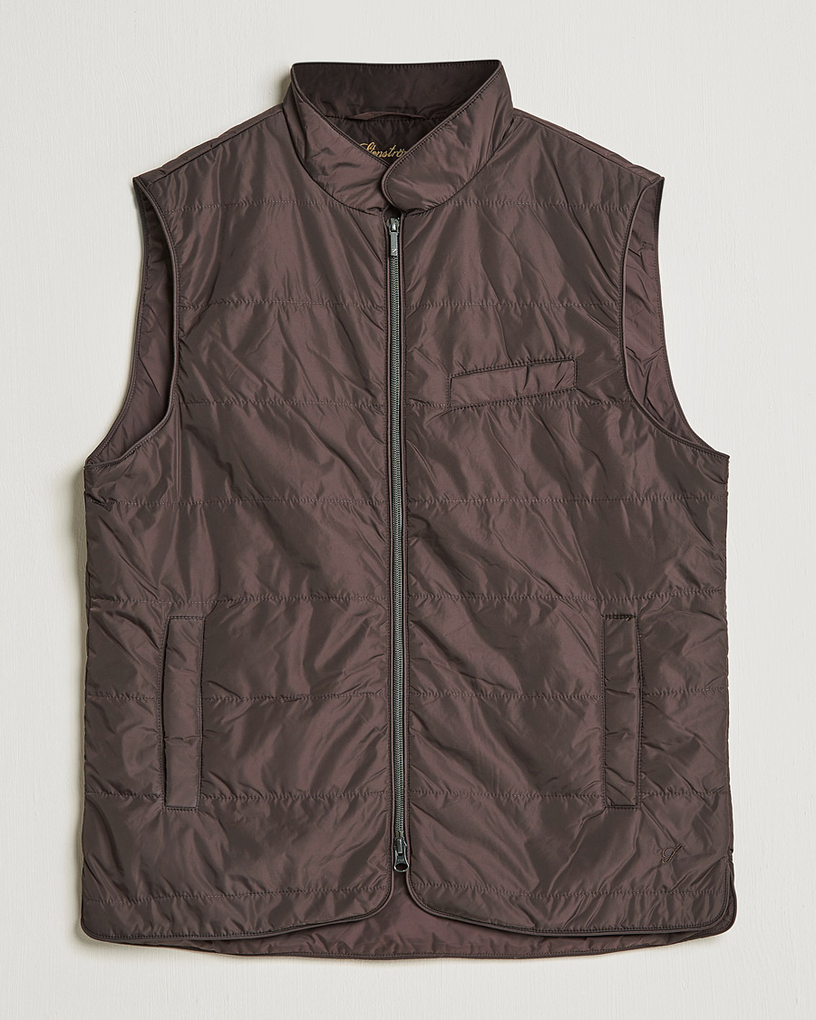 Heren | Jassen | Stenströms | Padded Nylon Vest Brown