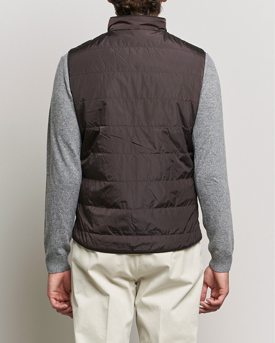 Heren | Jassen | Stenströms | Padded Nylon Vest Brown