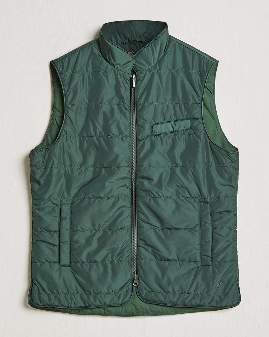 Heren | Jassen | Stenströms | Padded Nylon Vest Green