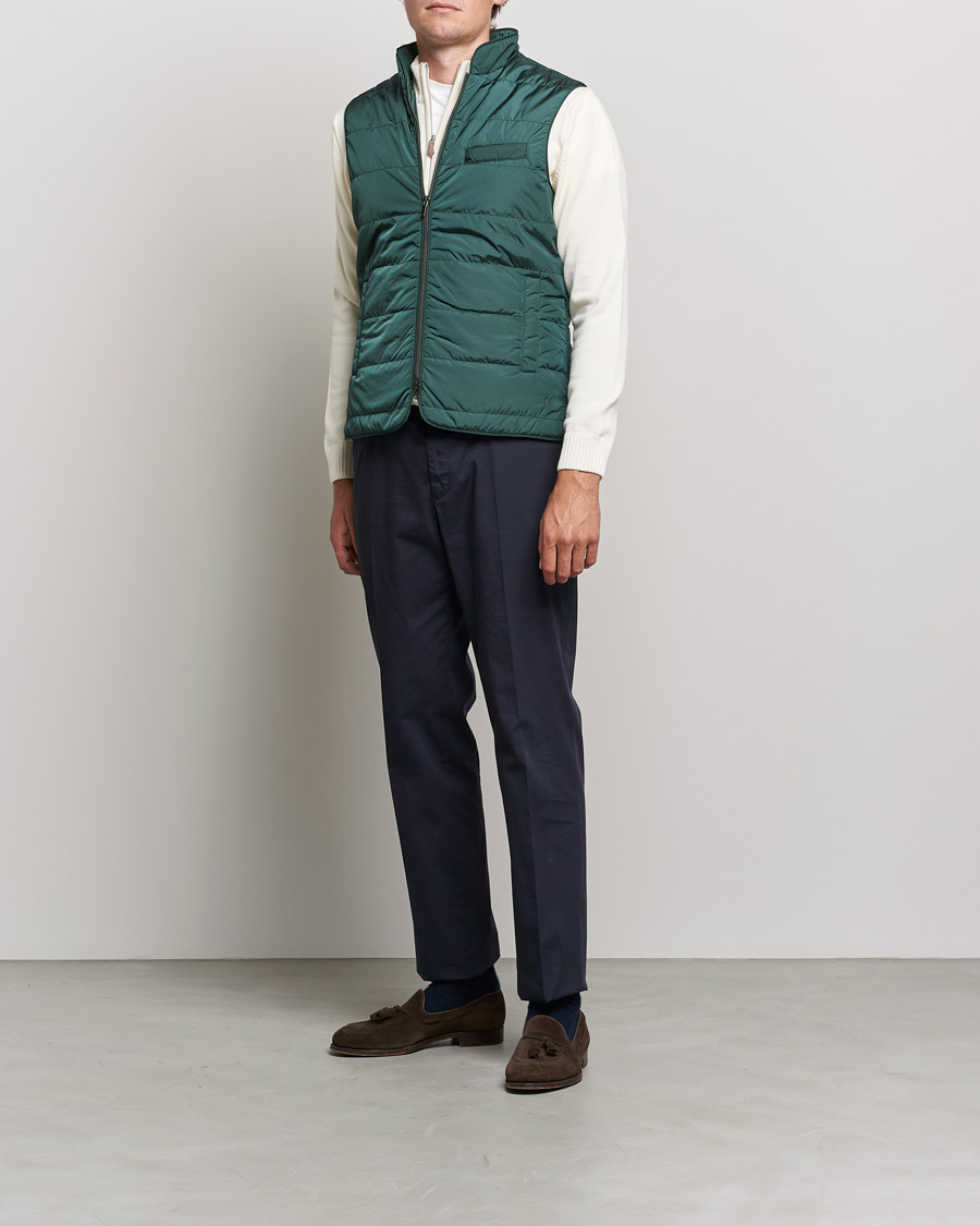 Heren | Jassen | Stenströms | Padded Nylon Vest Green