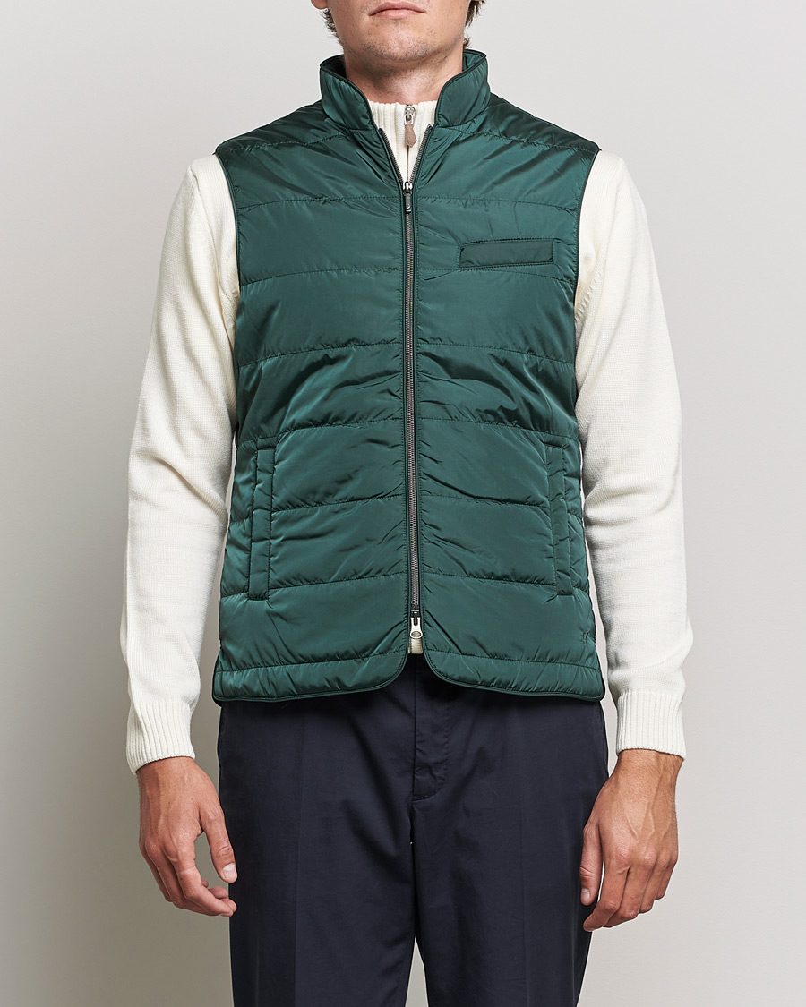 Heren | Jassen | Stenströms | Padded Nylon Vest Green