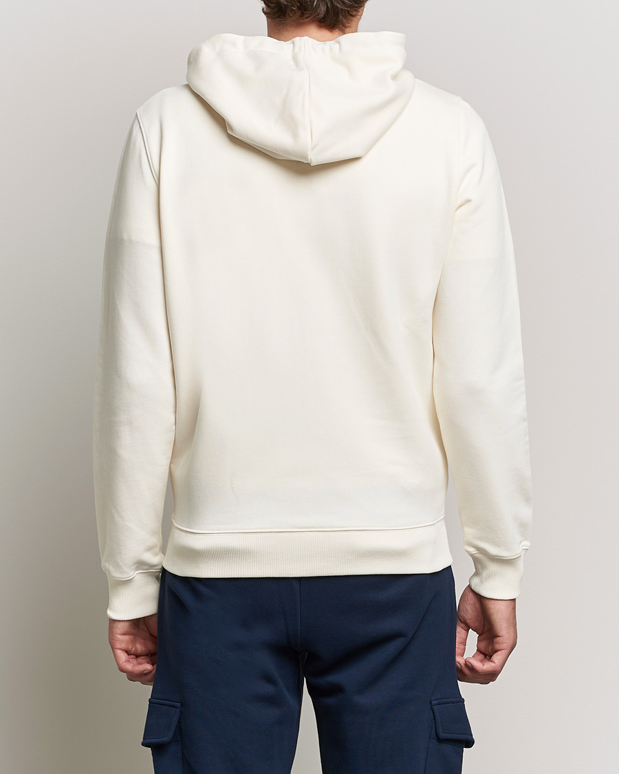 Heren | Truien | Stenströms | Cotton Jersey Full Zip Hoodie Creme White