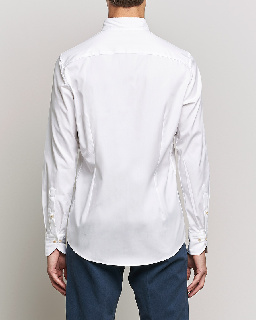 Heren | Overhemden | Stenströms | Slimline Button Down Pinpoint Oxford Shirt White