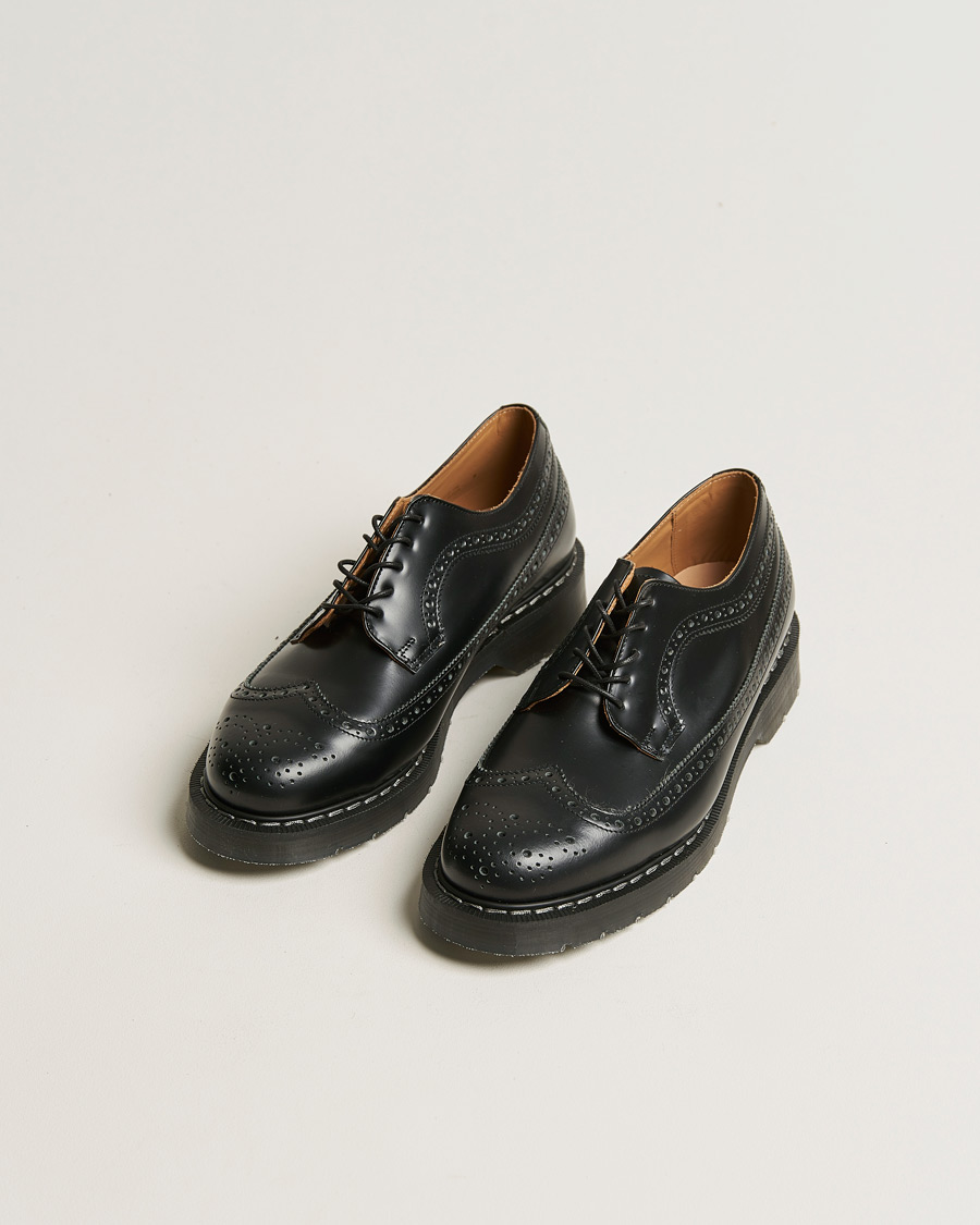 Heren | Handgjorda skor - Skoblockskampanj | Solovair | American Brogue Shoe Black Shine