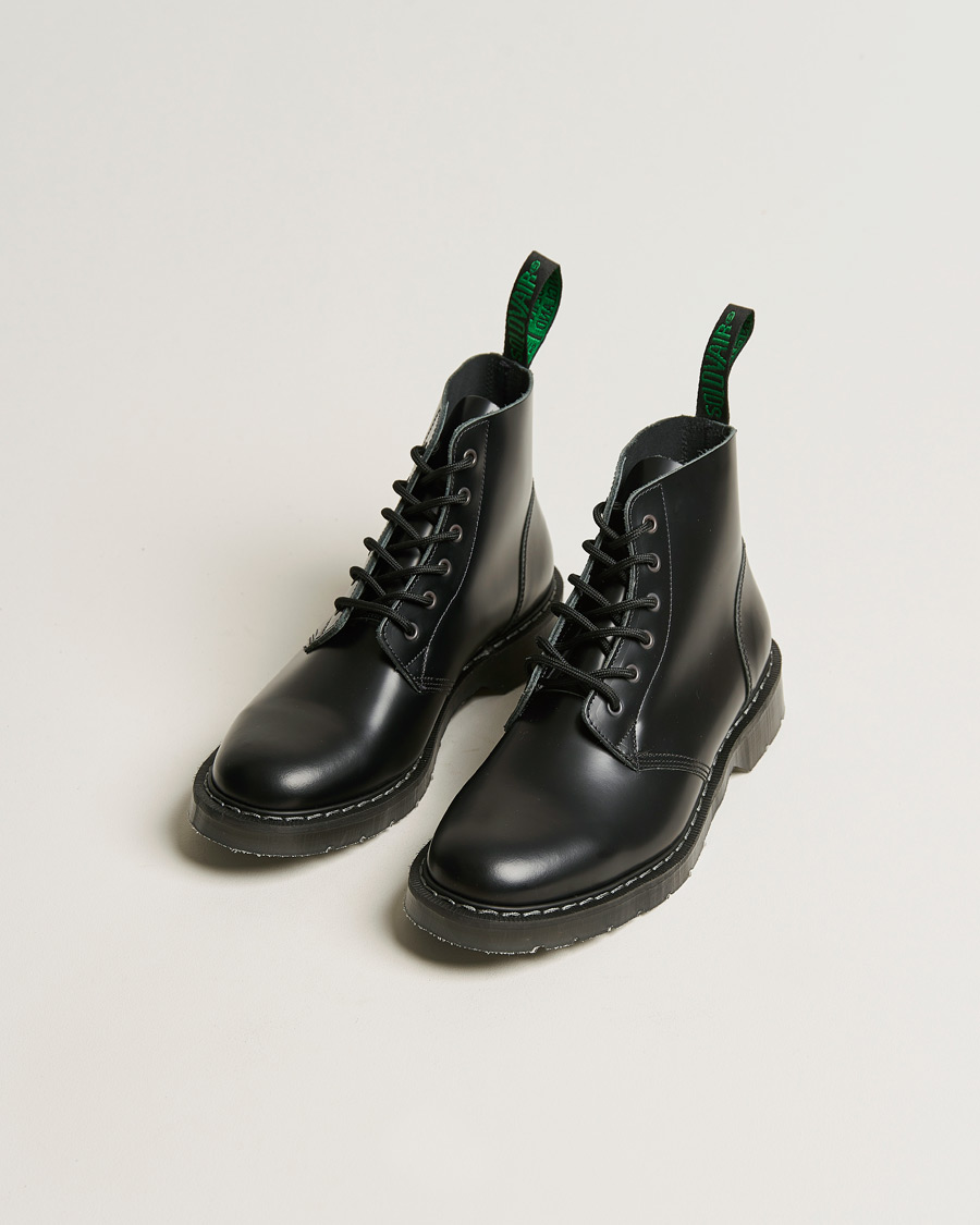 Heren | Veterlaarzen | Solovair | 6 Eye Astronaut Boot Black Shine