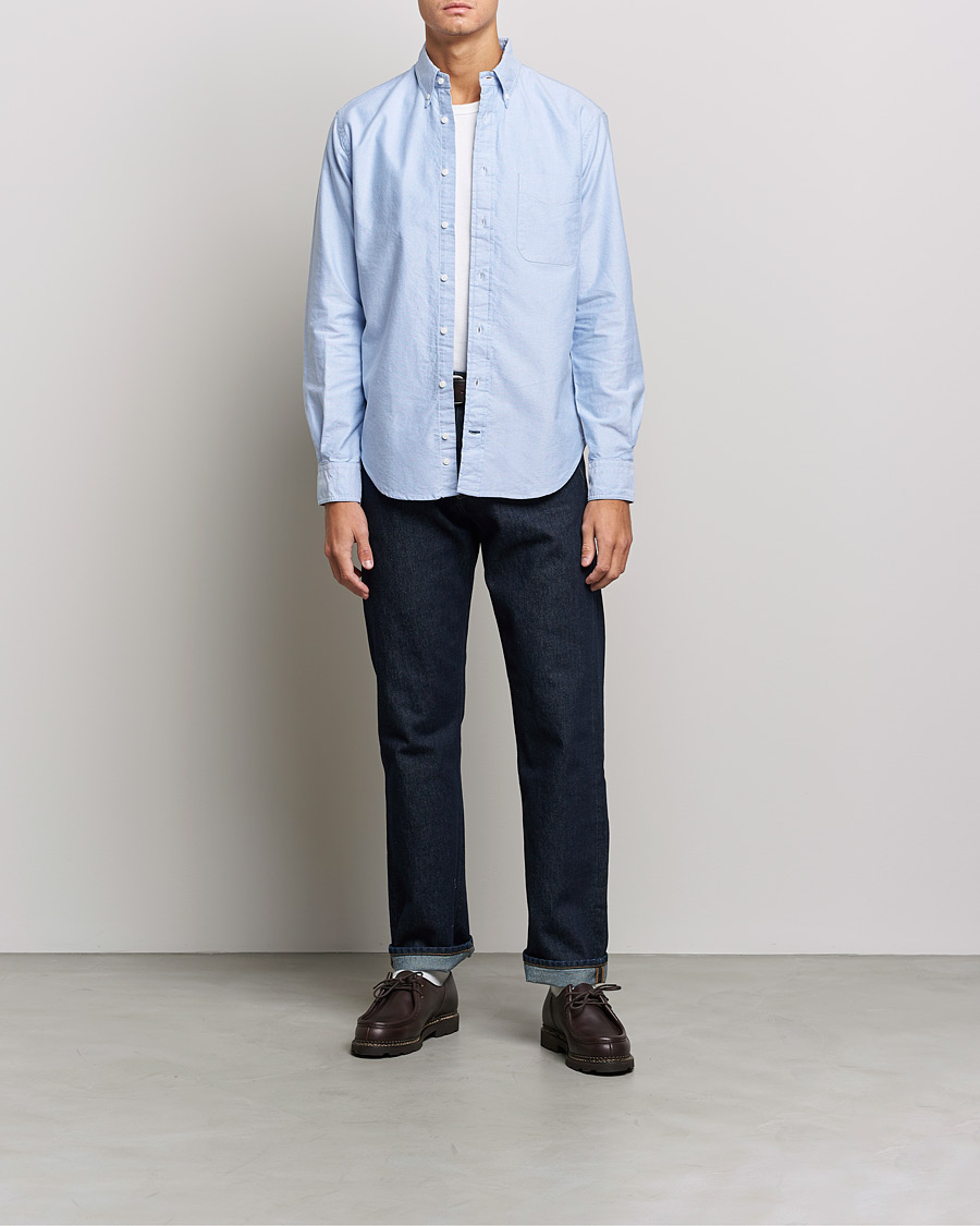 Heren | Overhemden | Gitman Vintage | Button Down Oxford Shirt Light Blue