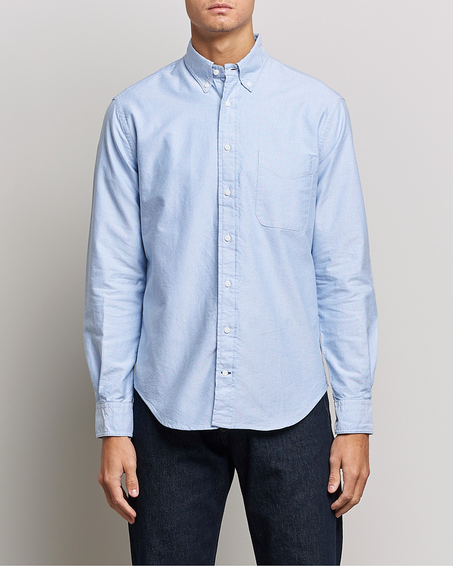 Heren | Overhemden | Gitman Vintage | Button Down Oxford Shirt Light Blue