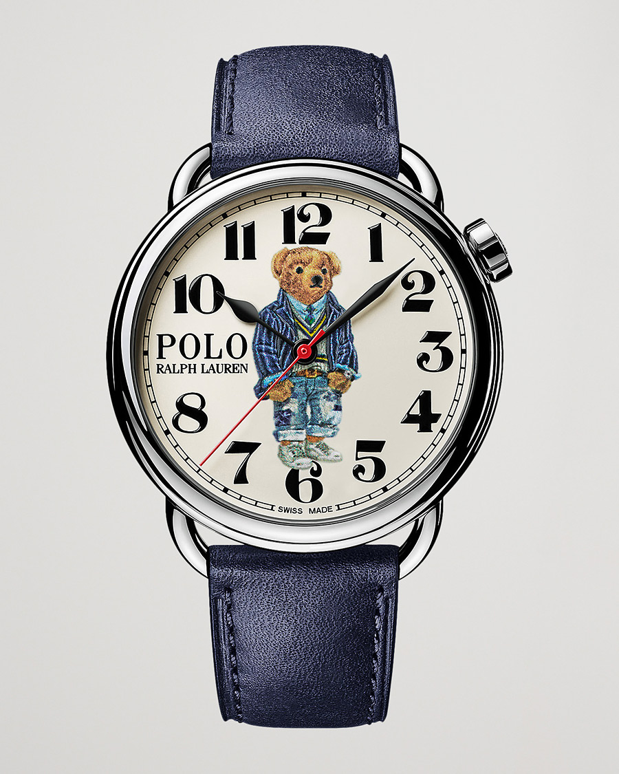 Heren | Polo Ralph Lauren 42mm Automatic Cricket Bear White Dial | Polo Ralph Lauren | 42mm Automatic Cricket Bear White Dial