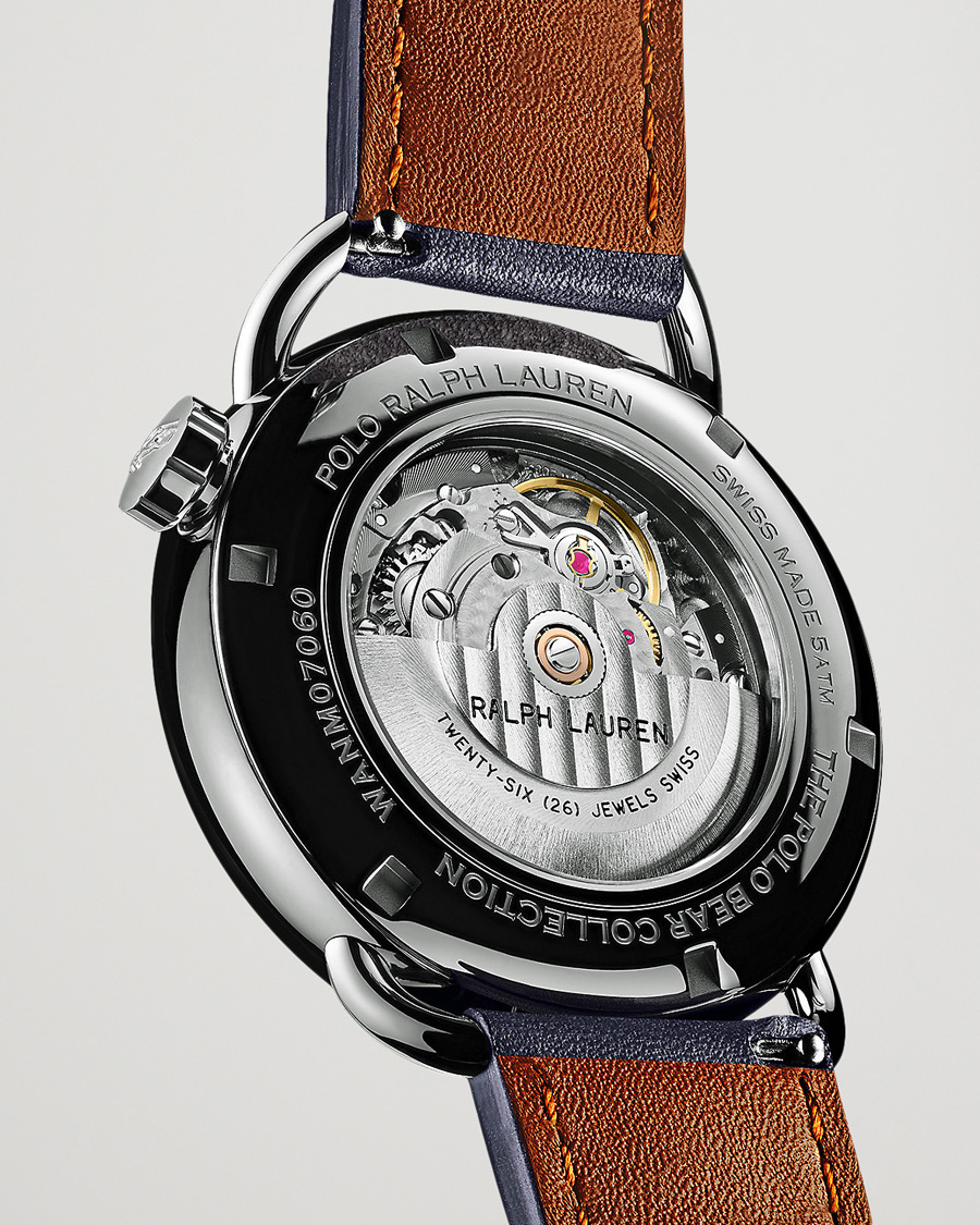 Heren | Polo Ralph Lauren 42mm Automatic Cricket Bear White Dial | Polo Ralph Lauren | 42mm Automatic Cricket Bear White Dial