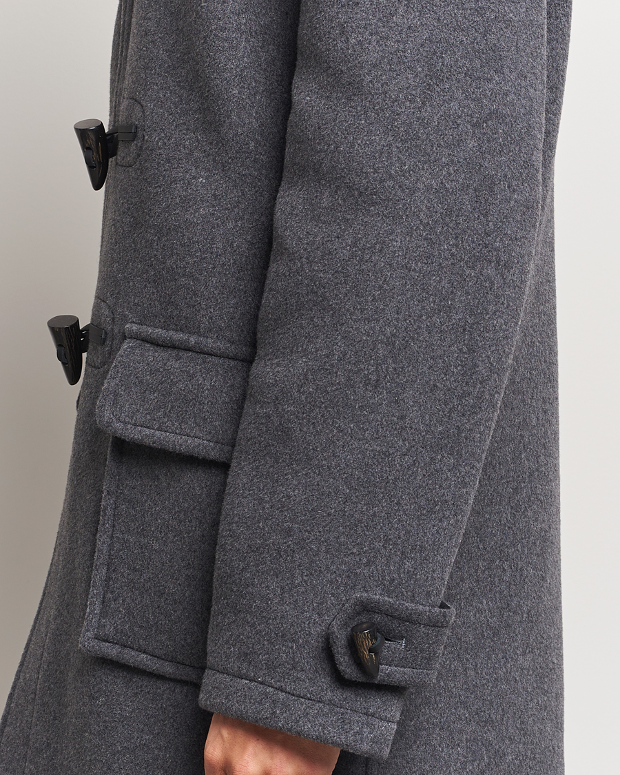 Heren | Jassen | Gloverall | Morris Duffle Coat Grey/Blackwatch