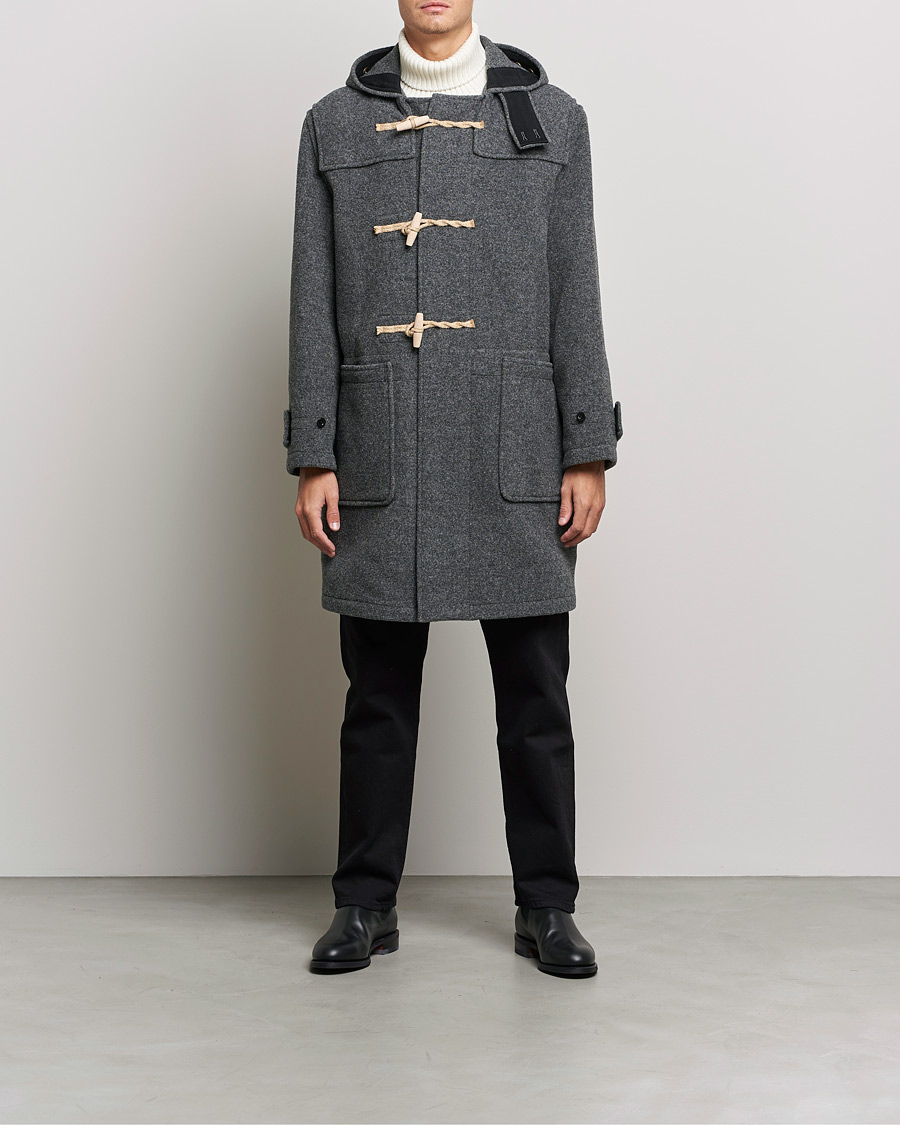 Heren | Jassen | Gloverall | 575 Monty Original Duffle Coat Grey/Blackwatch