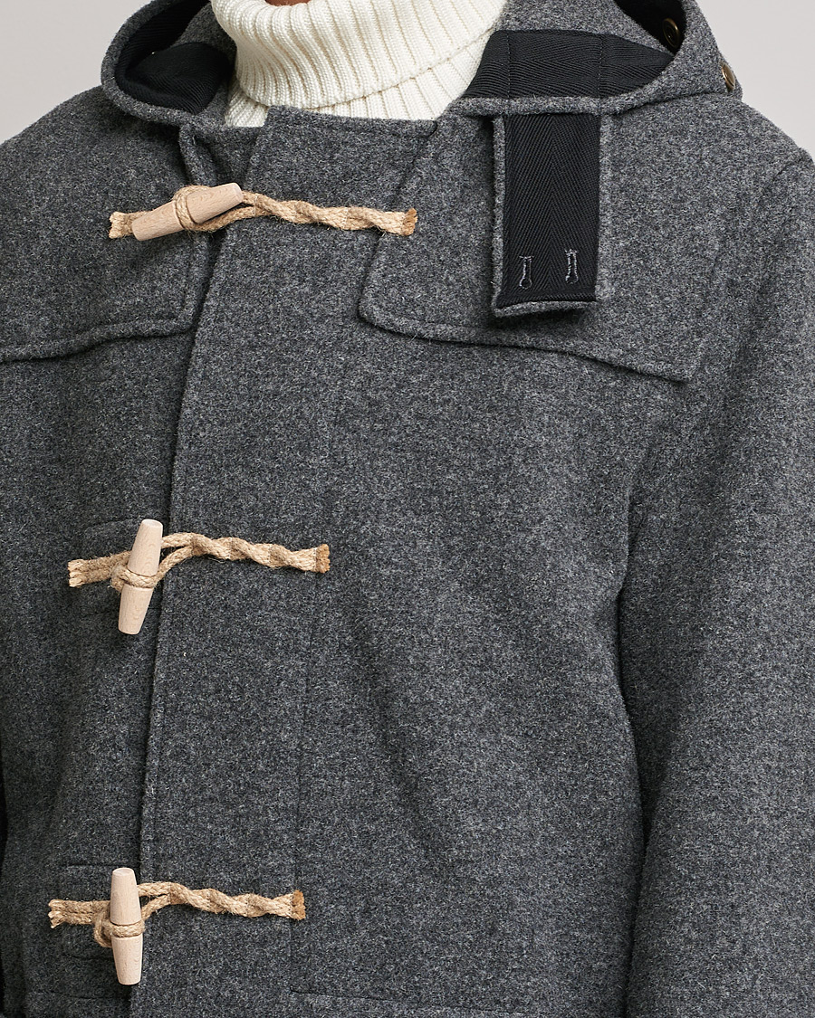 Heren | Jassen | Gloverall | 575 Monty Original Duffle Coat Grey/Blackwatch