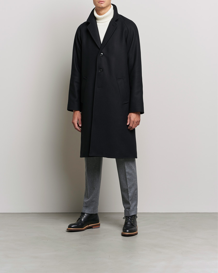 Heren | Jassen | Gloverall | Chesterfield Wool/Cashmere Refined Coat Black